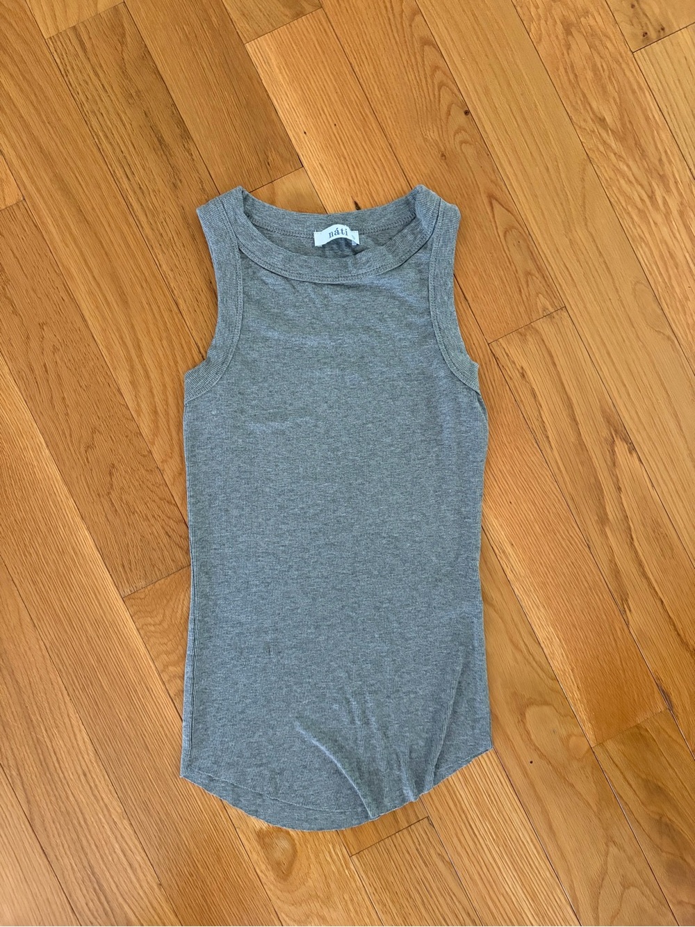 Women’s Gray Ribbed Tank Top - Lightweight Everyday Layer